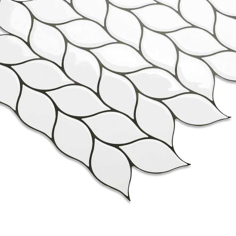 Tilingview 10 Pcs Vinyl Leaf Peel and Stick Tile for