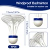 IKOPFLN 4 Stück Winddicht Badminton Sport Training Badminton Federbälle, Badminton