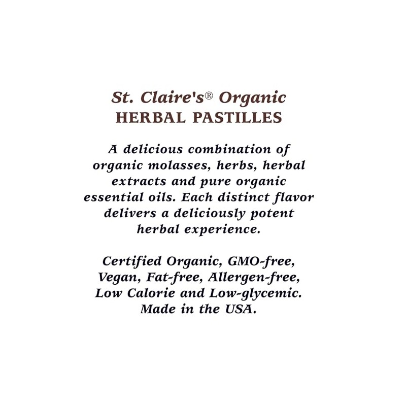 St. Claire's Organics Herbal Pastilles Candy 27 Ounce Bag