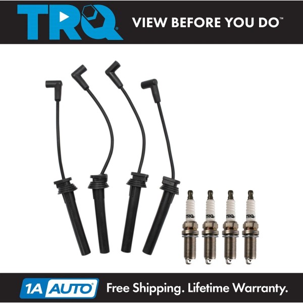 TRQ Ignition Kit Spark Plug & Wire Set For Chrysler