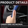 Adunsiaoto Car Steering Wheel Cover Leather, Carbon Fibre Sports Steering