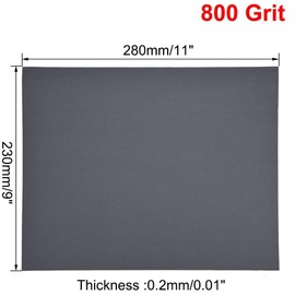 TA-VIGOR 10Pcs 800 Grit Wet Dry Sandpaper 9 Inch x 11 Inch, Assorted Sanding Sheets Abrasive Paper for Wood Furniture Metal Automotive Polishing