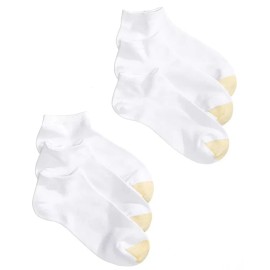 GOLD TOE 6 Pairs Gold Toe Casuals Women's Ultra Soft No Show Liner Socks White Sizes 6-9