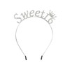 Sweet 16 Headband Rhinestone Tiara, 16th Birthday Party Decorations, Silver