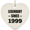 Designsify Christmas Tree Decoration, 25th Birthday Legendary Since 1999, Heart