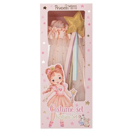 Depesche 12797 Princess Mimi Tulle Skirt and Wand Costume Set in Pink and Glitter with Elastic Band for Sizes 104 - 122 cm