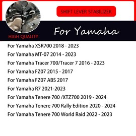 Motorcycle Gear Shift Support Lever Shifter Stabilizer Bracket for Yamaha MT07 MT-07 FZ07 FZ 07 XSR700 Tracer 7 700 XTZ700 Tenere 700 Rally Edition World Raid