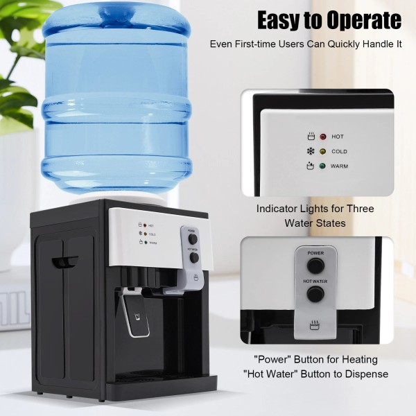 Unbranded Top Loading Hot Cold Water Dispenser Countertop Drinking Cooler