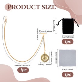 PH PandaHall Pocket Watch Chain 19.5 Inch Metal Wallet Chain Pocket Watch Fob T Bar Men's Link Vintage Style Golden Moon Goddess Watch Chain, Pendant: 1.5 Inch