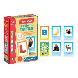Clementoni Sapientino Montessori - Tactile Alphabet, Educational Game for Children from 3-5 Years with Flashcards for Learning Letters and Words, Made in Italy, Italian Language, 16838