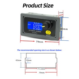 DewinLVD PWM Motor Speed Controller, WiFi Electric Motor Speed Controller with LED Display, Adjustable Stepless Regulator, DC 6-30 V, 12 A, 360 W