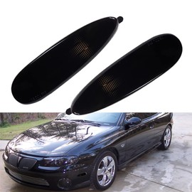 Tonsya Smoked Lens Black housing kit Compatible With 2004 2005 2006 Pontiac GTO Assembly Replacement OEM Front Bumper Passenger Side Marker housing