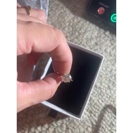 Unbranded Vintage Style Moissanite Engagement Ring, 925 Sterling Silver, 1/2/3 Carat Class