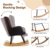BIGTREE Rocking Chair Nursery Teddy,Upholstered Glider Rocker Rocking Accent Chair