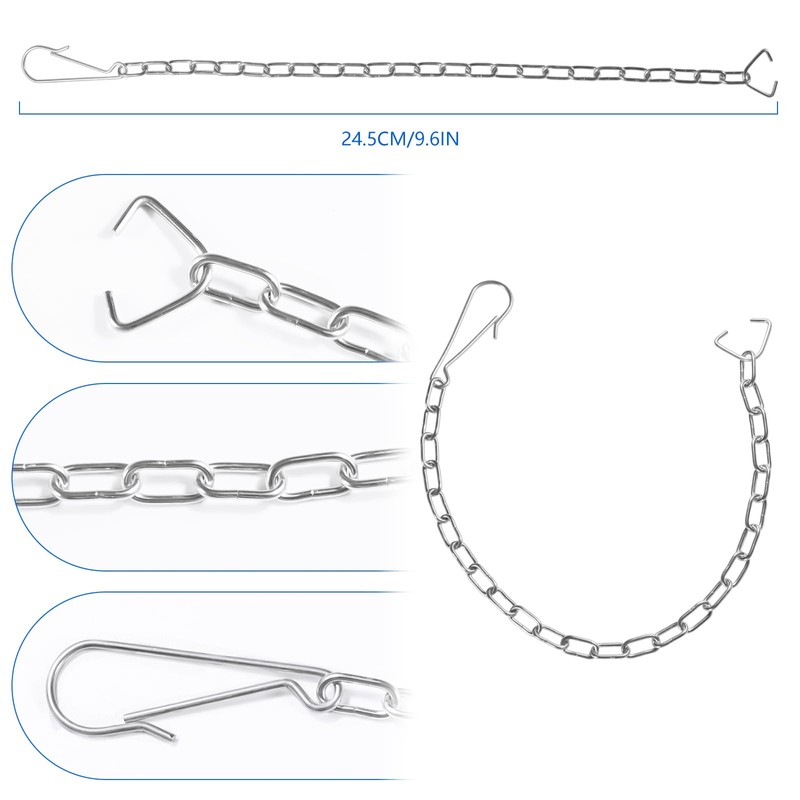 Stainless Flapper Replacement Adjustable-Flappers, Toilet Handle Chain Replacement Fits Most
