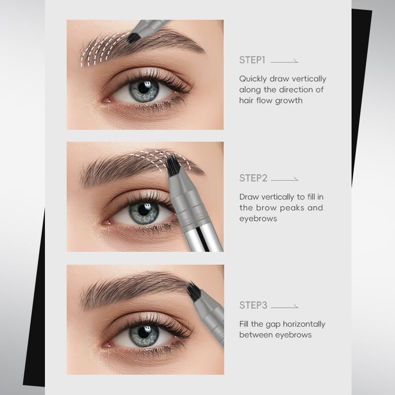Lápiz Cejas Microblading, Textura Pelo Real, Aplicación Sin Esfuerzo,lapiz de