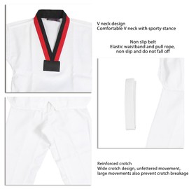 Childrens Taekwondo Uniform, Breathable and Comfortable Polyester Cotton Taekwondo Suit for Practice (XS)