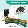 25FT Trailer Wiring Harness 4 Wire,18AWG 4 Pin Flat Plug