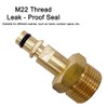 High Pressure Washer Quick Connect Adapter, Brass M22 Hose Quick