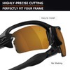 Alphax Flare Gold Polarized Replacement Lenses for Oakley Flak 2.0