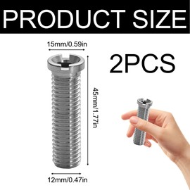 2 x Hollow Screw Sink M12 x 45 mm Hollow Screw Stainless Steel 304 Stainless Steel Drain Strainer Screw Sink Screws Strainer Basket Sink Stainless Steel for Kitchen Sinks Strainer Basket Sink