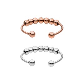 Purelei® Shade Anxiety Ring Earrings - Women's Ring Made of Durable Stainless Steel - Waterproof Rings - Fashion Jewellery for Your Individual Look, 60 - 66, Stainless Steel, No Gemstone