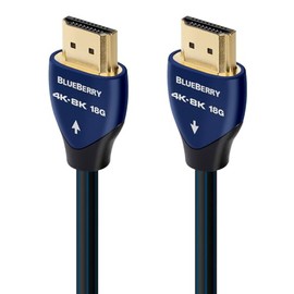 AudioQuest HDM18BLUE075 Cable HDMI BlueBerry Versión 2.0 Certificado 4K, 0.75 m longitud / 18 Gb velocidad, cobre 100% sólido LGC