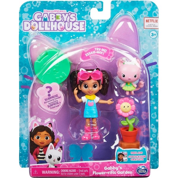 Spin Master Gabby's Dollhouse, Flower-rific Garden Set with 2 Toy