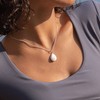 Vurmashop Saint Lucia Stone Necklace with Silver Chain - Necklace