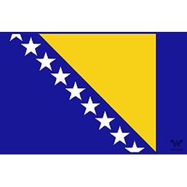 Bosnia and Herzegovina Flag Sticker 8.5 x 5.5 cm