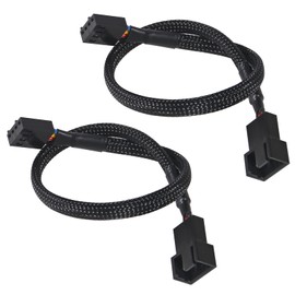 UMLIFE 2 PCS 10" 4 Pin Fan Extension Power Cable for PWM Fan, Computer ATX Case