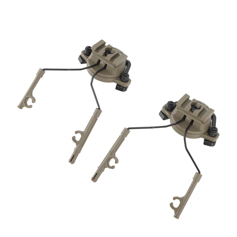 2Pcs Suspension Headset Bracket Helmet 19‑21mm Rail Adapter Rotatable Headphones