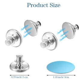 YUXIANLB 8Pcs Magnetic Shower Curtain Side Clips, Magnetic Buckle Leak-Proof Buckle for Shower Curtain, Keep Curtain Liner Closed to The Wall, Windproof Stop Protect Splash Clips for All Tubs