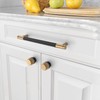 Amerdeco 10 Pack Matte Black Gold Cabinet Pulls 6.3 Inch(160mm)