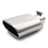 A-KARCK Rectangle Exhaust Tip 2.25" Inlet, Polished Square Exhaust Tailpipe