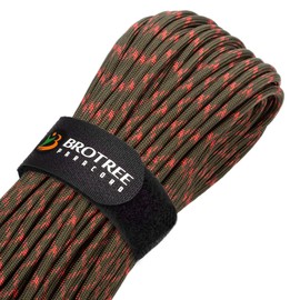 BROTREE Paracord 4mm 15M 9 Strands 100% Nylon Rope Type 3 Parachute Cord for Survival, Outdoor, Bracelet, DIY - 280kg Breaking Load (Apocalypse)