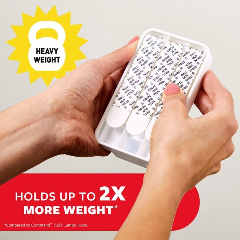 Command Heavy Duty Utility Wall Hooks, 2 Hooks with 8