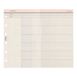 Noritsu PRF1402 Binding Index Personal Organizer, Refill, Mini 6, Personal Chronology