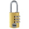 Yale - YE3CB/20/121/2/GO Standard Security 20mm Aluminium -Kombination Vorhängeschlos