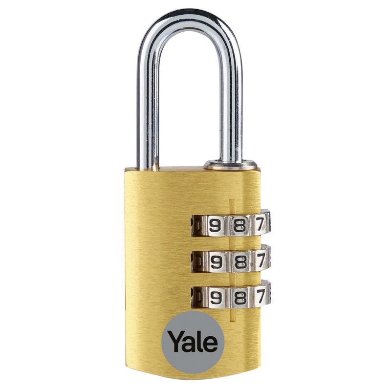 Yale - YE3CB/20/121/2/GO Standard Security 20mm Aluminium -Kombination Vorhängeschlos