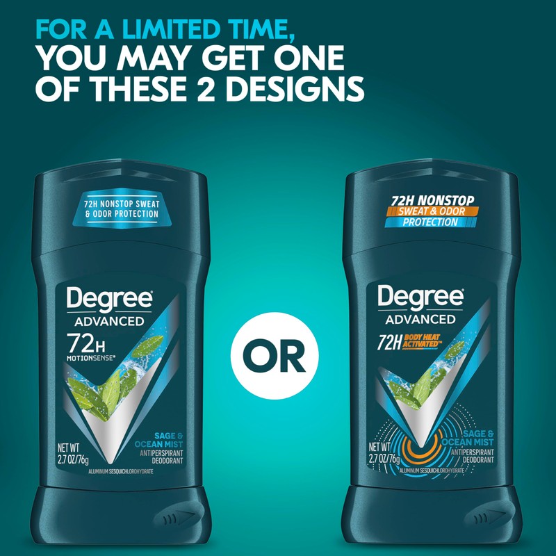 Degree Men Antiperspirant Deodorant Sage & Ocean Mist 72-Hour Sweat