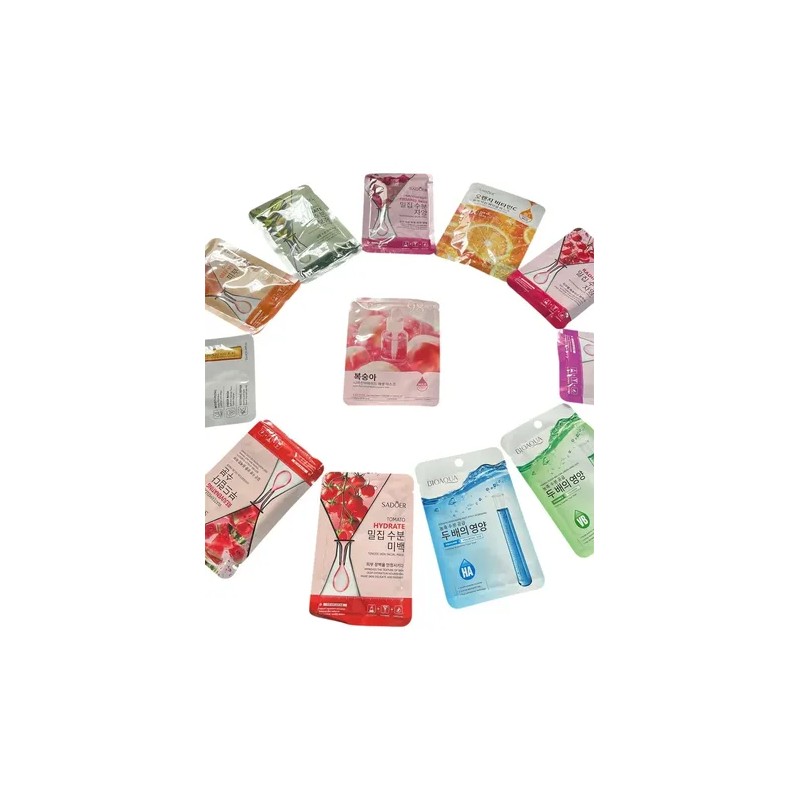 Mascarillas Coreanas Faciales Surtidas Korean Face Mask Sheet Variety Pack,