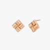 Gold&Deer 14KGF Goldfield Quilted Knit Square Earrings Rose Gold /