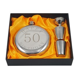 Happy 50th Birthday Flask Gift Set