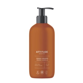 ATTITUDE ATTITUDE Liquid Hand Soap, EWG Verified, Plant and Mineral-Based, Vegan, Dermatologically Tested, Vegan, Orange Cinnamon, 473 mL