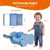HAVLOTII Montessori Kids Bookshelf, Wooden Elephant Toddler Baby Book Shelf