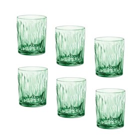 Bormioli Rocco Water Cool Green Glass, Set of 6, 10.25 oz