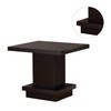 Simple Relax Pedestal Square End Table, Cappuccino