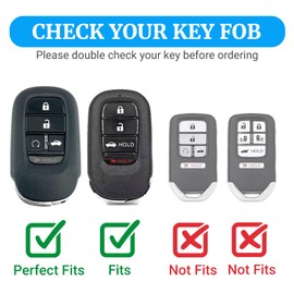 Joouheax for Honda Key Fob Cover with Keychain, Soft TPU Full Protection Car Key Case Compatible with Honda 2022 2023 2024 2025 Accord Civic HR-V CR-V Pilot 5 Button Key Fob Accessories, Gold