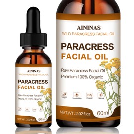 AIninas Paracress Facial Oil - 100% Organic Anti-Aging Face Oil for Wrinkle Reduction, Intense Hydration Skin - Targets Fine Lines, Dark Spots- For All Skin Types, 2.02 fl.oz